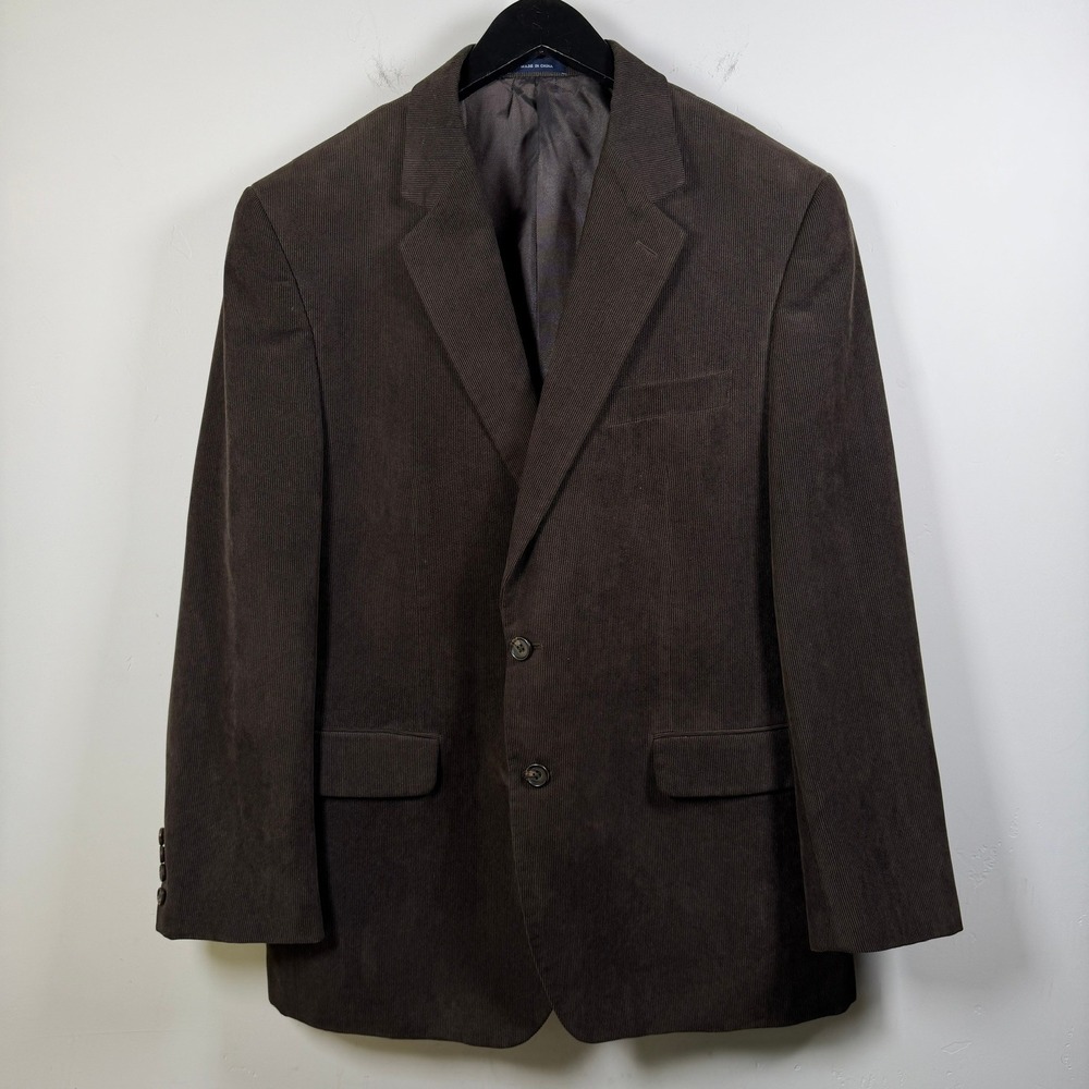 Ralph Ralph Lauren Men's Corduroy Blazer Sport Coat Jacket 42R Brown 2 Button